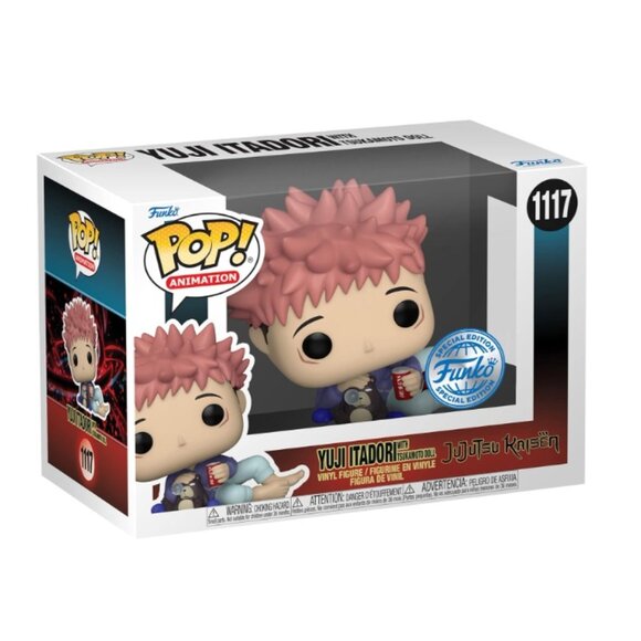 NIB Funko Pop Animation Jujutsu Kaisen - Yuji Itadori with Tsukamoto Doll #1117 - Picture 3 of 10